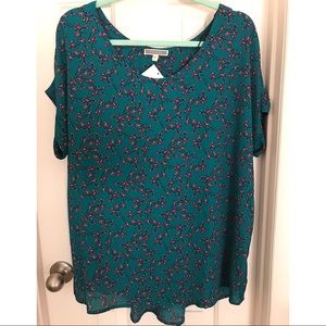 NWT PLEIONE FLORAL BLOUSE SIZE XL